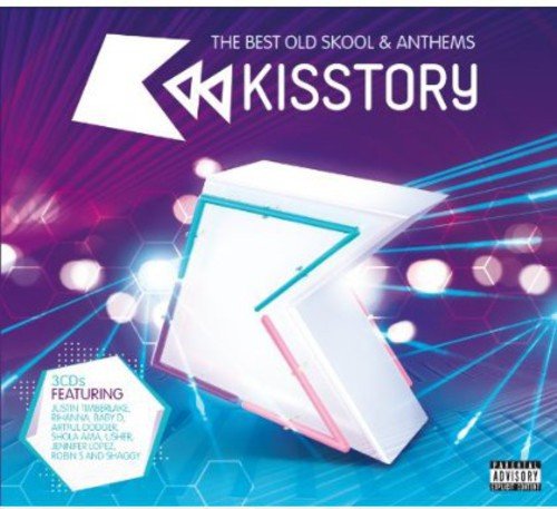 Kisstory" 3CD album cover with abstract geometric shapes and text.