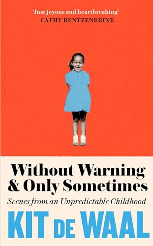 Book cover: young girl in blue dress on orange and white background.