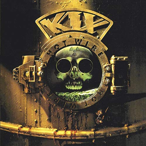 Kix "Hot Wire" CD cover with a skull inside a porthole.