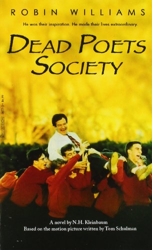 Book cover showing Robin Williams being carried by students against a yellow background.