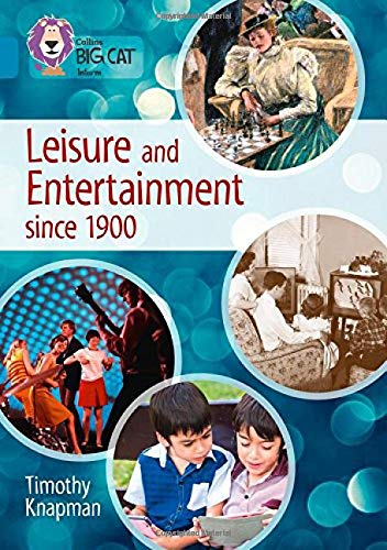 Book cover showing historical leisure activities: chess, concerts, TV, reading.
