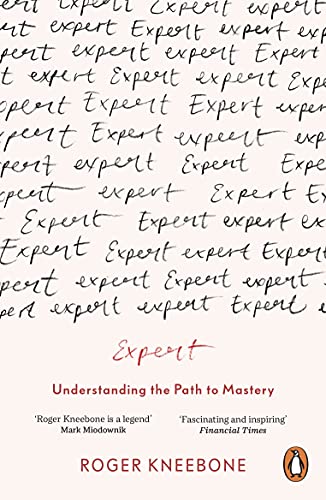 Book cover with the word Expert repeated in handwriting, title, and author Roger Kneebone.