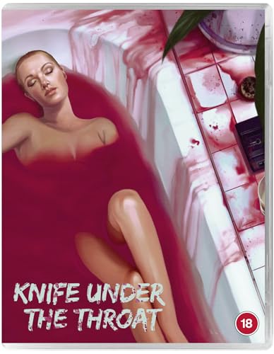 A woman lies in a bathtub filled with red liquid, with the film title below.