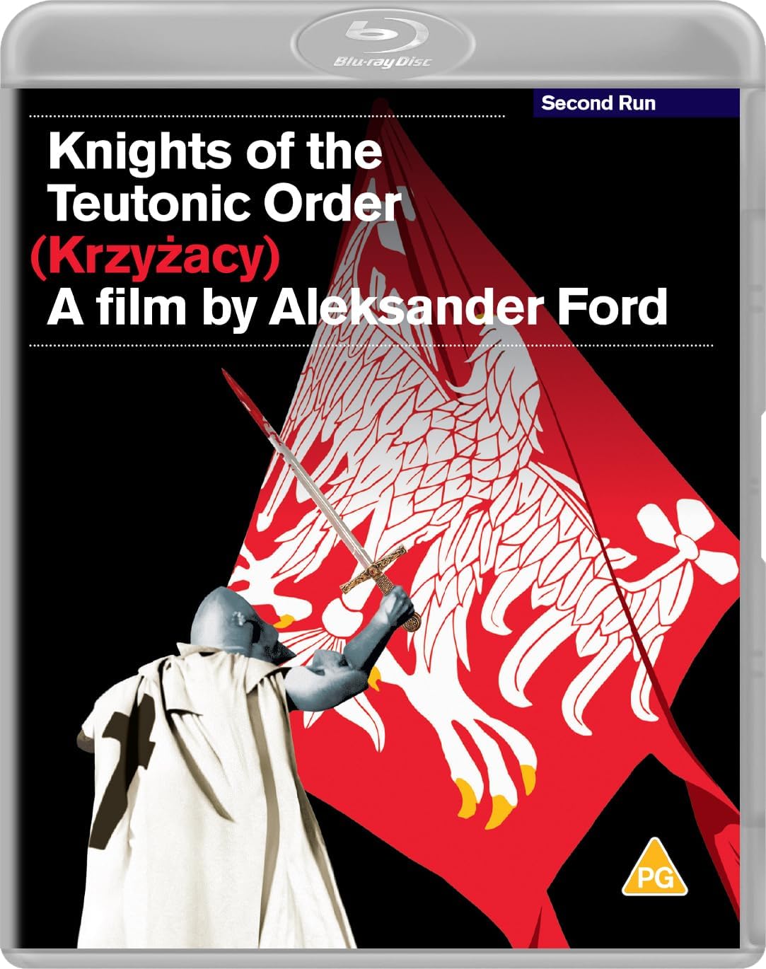 Blu-ray cover for "Knights of the Teutonic Order" featuring a knight and flag.