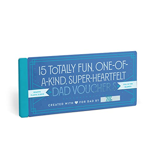 Blue booklet of "Dad Vouchers" with space to fill in personalized gifts.