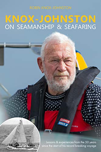 Book cover featuring Robin Knox-Johnston, a sailor with a white beard.