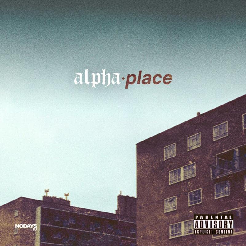 Album cover featuring a brick apartment building against a blue sky with text.