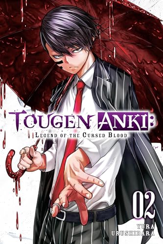 Manga cover: young man in suit, blood-red rain, dramatic pose.