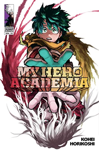 Manga cover featuring Izuku Midoriya above Tomura Shigaraki with the My Hero Academia logo.