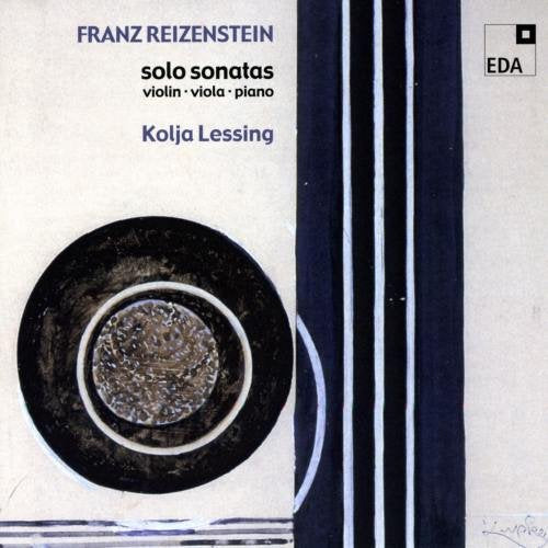 CD cover for Kolja Lessing’s “Solo Sonatas” with abstract art.