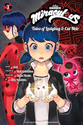 Manga cover featuring Ladybug and Cat Noir in their civilian forms, volume 3.