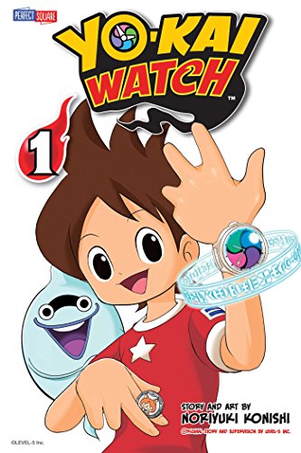 Manga cover showing a boy with a Yo-Kai watch and a blue spirit character.