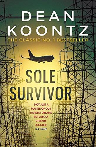 Book cover: “Sole Survivor” by Dean Koontz, with a silhouetted airplane.