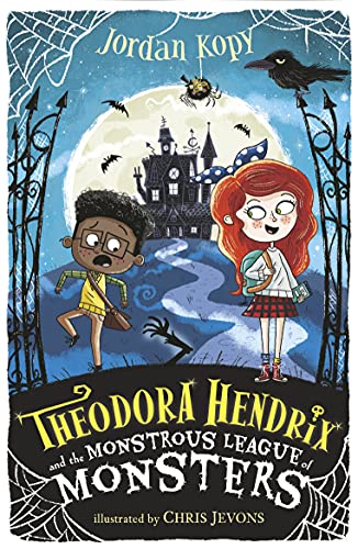 Book cover featuring two children, a spooky house, and a full moon.