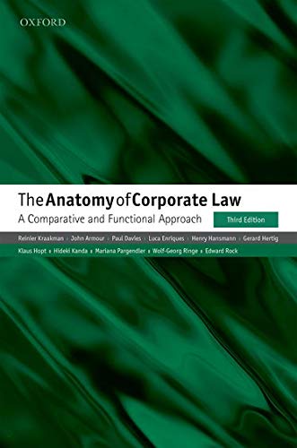 Green book cover with white title: "The Anatomy of Corporate Law," third edition.