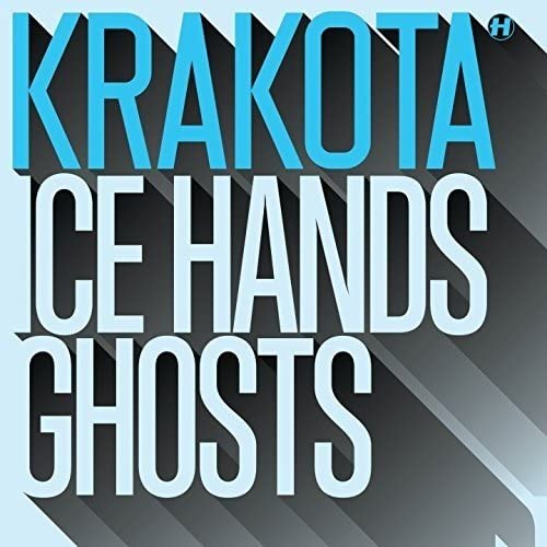Krakota album cover: bold blue and white text on a dark gradient background.