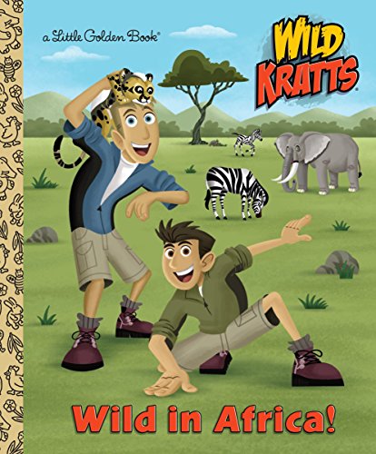 Wild Kratts book cover featuring Chris and Martin with African animals.