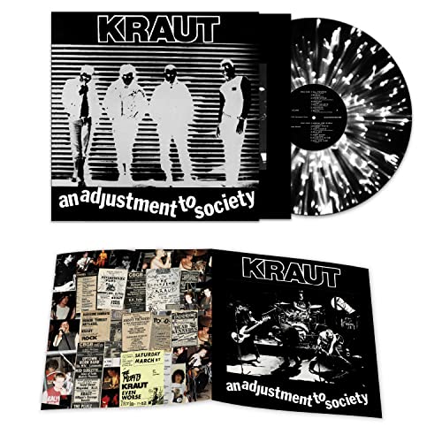 Kraut album "An Adjustment To Society" vinyl record with black and white cover.