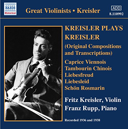 CD cover featuring portrait of violinist Fritz Kreisler with piano accompaniment.