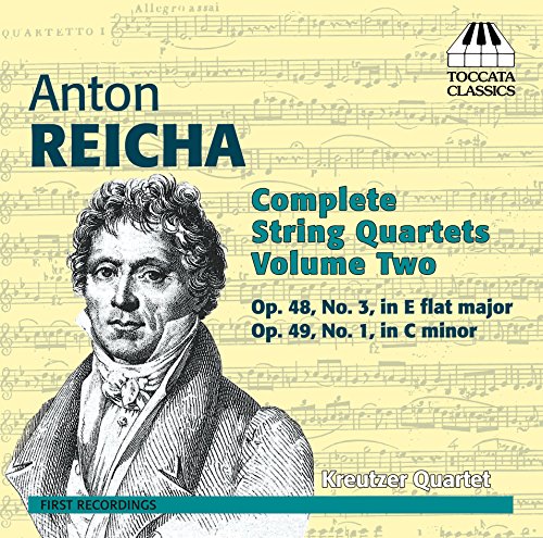 CD cover with portrait of Anton Reicha on yellow musical background.