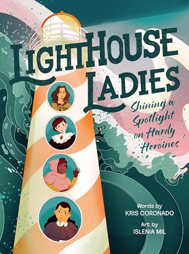 Book cover featuring a lighthouse with portraits of four women inside.