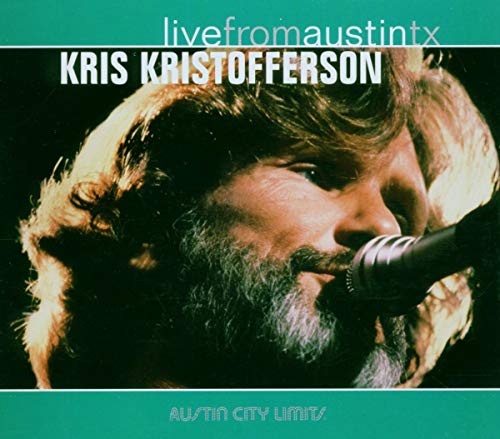 Kris Kristofferson singing into a microphone on CD cover.