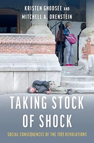 Book cover: “Taking Stock of Shock” with image of people and a prone figure.