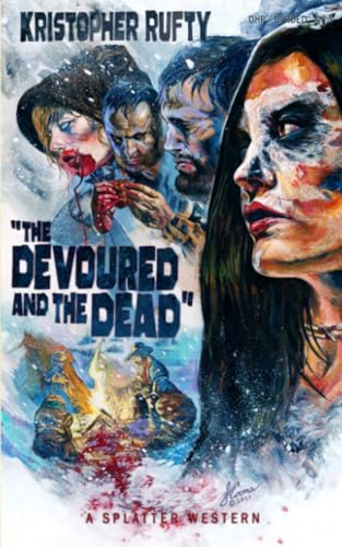 Book cover: gritty, illustrated figures with blood and a campfire scene.