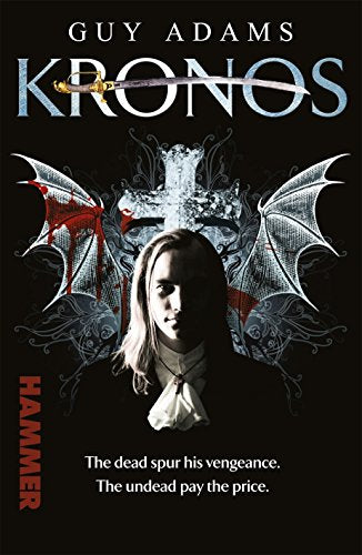 Book cover: "Kronos" featuring a man with long hair and bat wings.