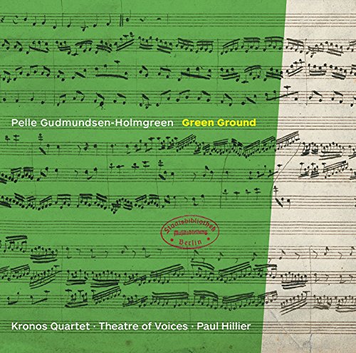 CD cover with sheet music, text “Green Ground”, and library stamp.