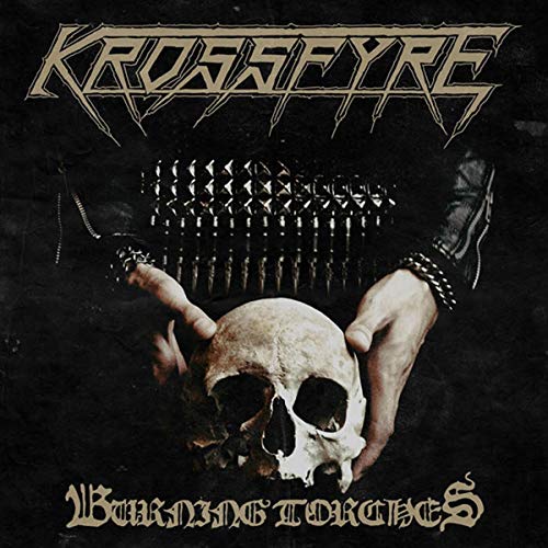 CD cover: skull held by hands, spiked wristband, dark background.