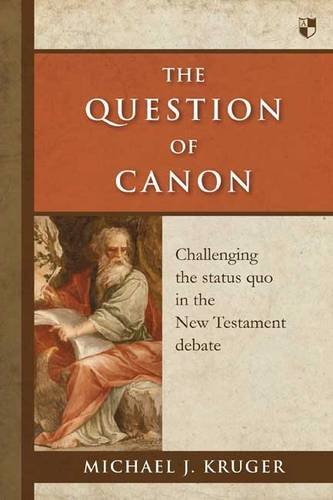 Book cover: "The Question of Canon" with a painting of a scribe.