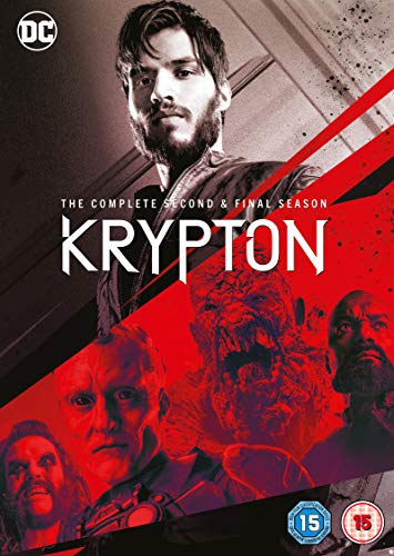 Krypton" Season 2 DVD cover featuring a man’s face and character portraits.