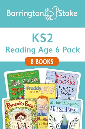 KS2 Reading Age 6 Pack of eight children’s books with colorful covers.