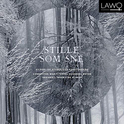 "CD cover with snowy forest scene and white text on a gray background."