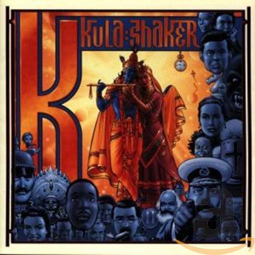 Kula Shaker album “K” cover: Krishna figure with faces and a large “K”.