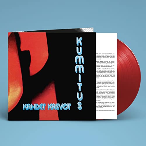 Red vinyl record with album cover featuring a red and black portrait.
