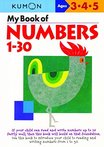 Colourful children's book with numbers and illustrations, 30 pages, rectangular shape, glossy cover.