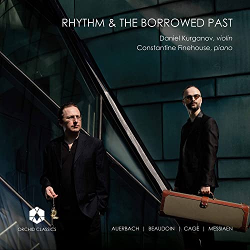 CD cover featuring two musicians standing near a modern building.