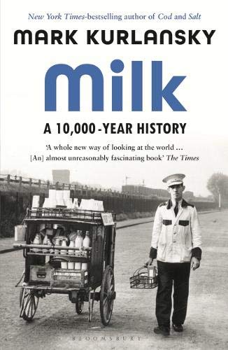 Book cover: "Milk" by Mark Kurlansky, featuring a milkman and cart.