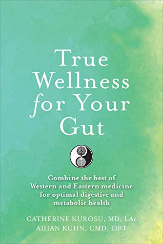 Book cover: "True Wellness for Your Gut" with teal and white design.