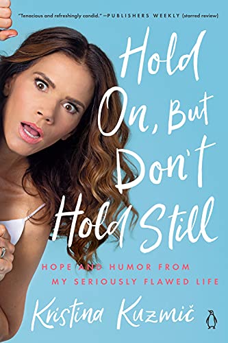 Book cover featuring a woman with a surprised expression against a light blue background.