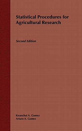 Red book cover with title "Statistical Procedures for Agricultural Research.