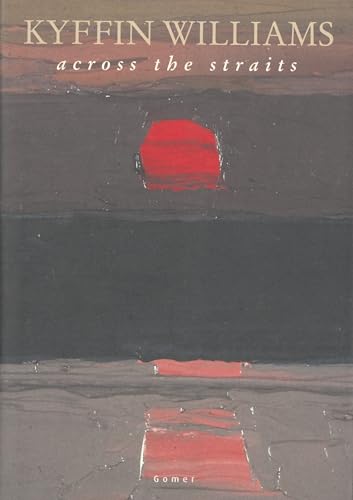 Book cover: “Across the Straits” autobiography by Kyffin Williams, abstract red sun.