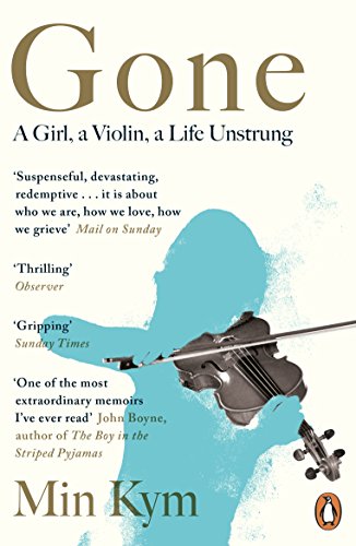 Book cover with the title Gone and a silhouette of a person holding a violin.