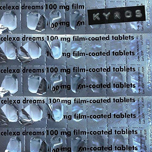 CD cover featuring blister packs of silver “Celexa Dreams” tablets.
