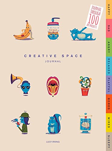 Journal cover with colorful, whimsical illustrations of objects and creatures.