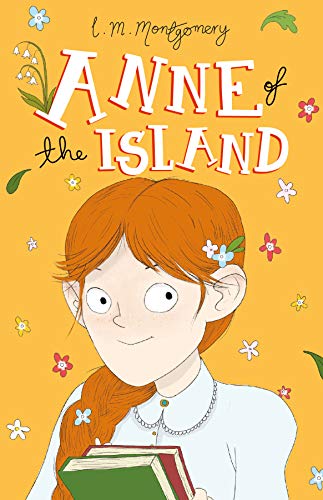 Book cover for "Anne of the Island" featuring a red-haired girl.