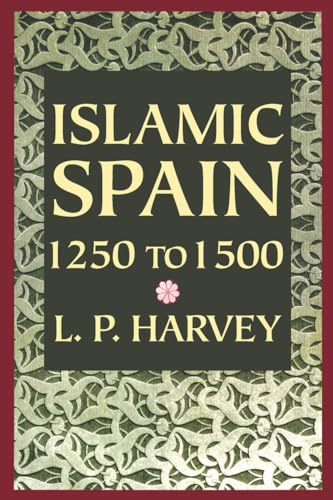 Book cover for "Islamic Spain" with ornate green patterned background.