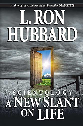 Book cover: "Scientology" by L. Ron Hubbard, featuring an open doorway.